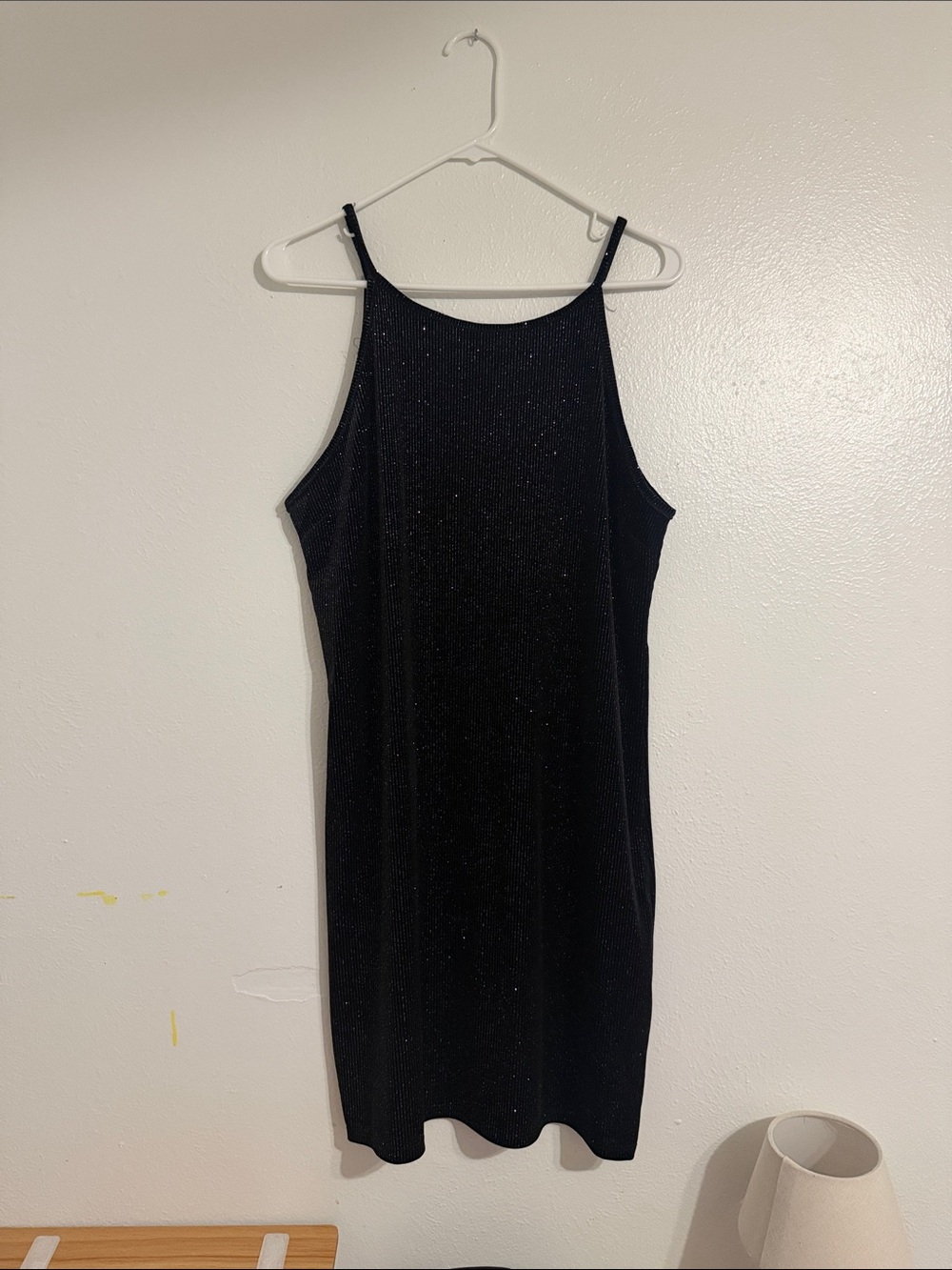 wild fable Black Sparkle Halter Mini Dress